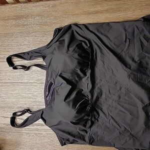 NWT, black, tankini, underwire, 22W, sewn-in cups, stretchy, comfy, well-made.